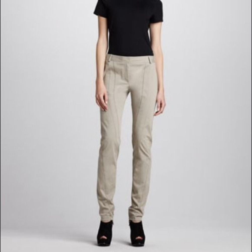Donna Karan Skinny Ponte Pants in Pebble 12 NWT